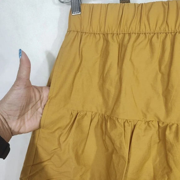 Who What Wear Honey Mustard A-line Layered Tiered Maxi Skirt Women Size 3X NEW - Picture 4 of 7